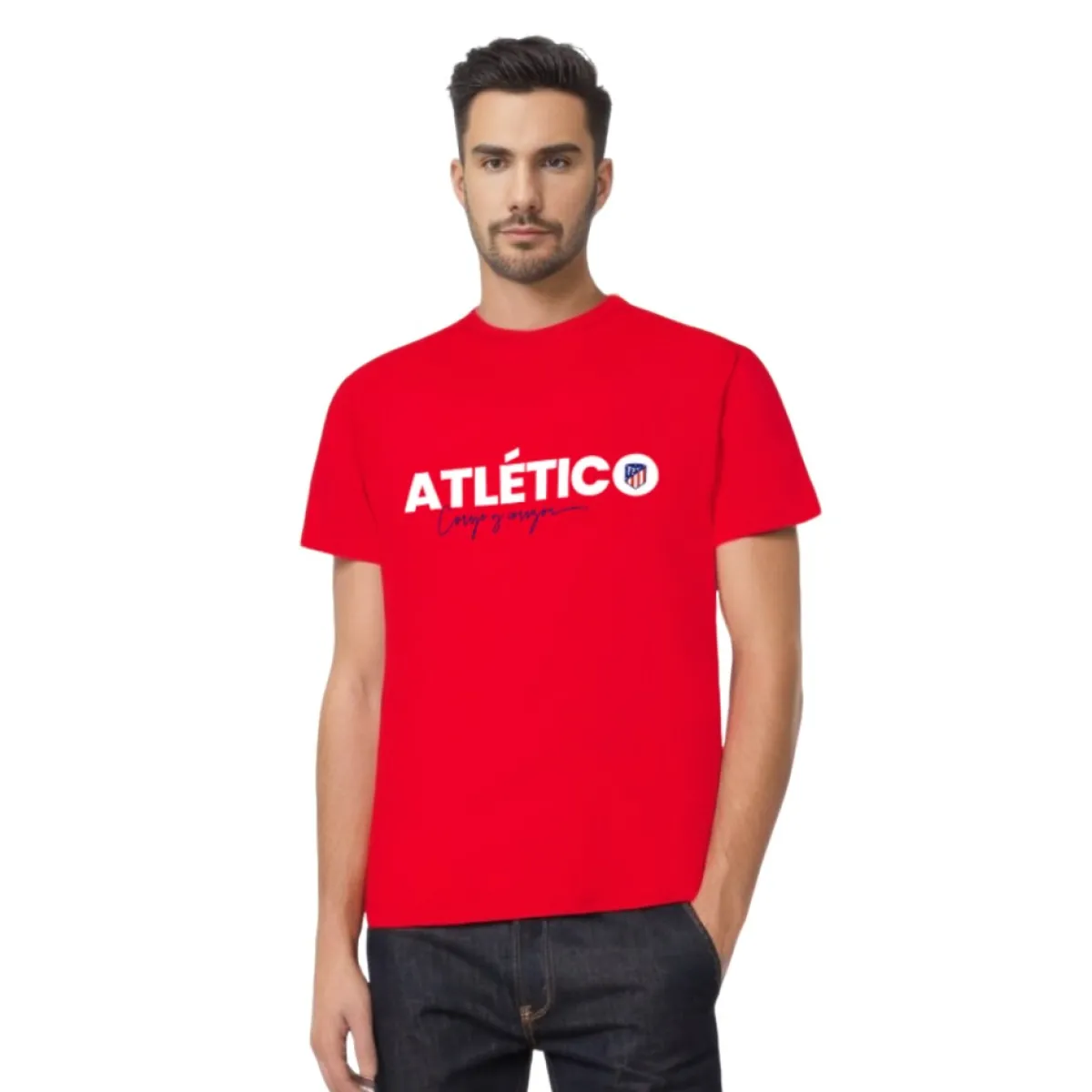 Mujer Atlético de Madrid CAMISETA ROJA CORAJE Y CORAZóN